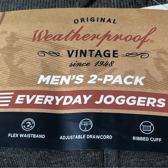 WEATHERPROOF VINTAGE MEN’S 2-PACK JOGGERS - Picture 2 of 11